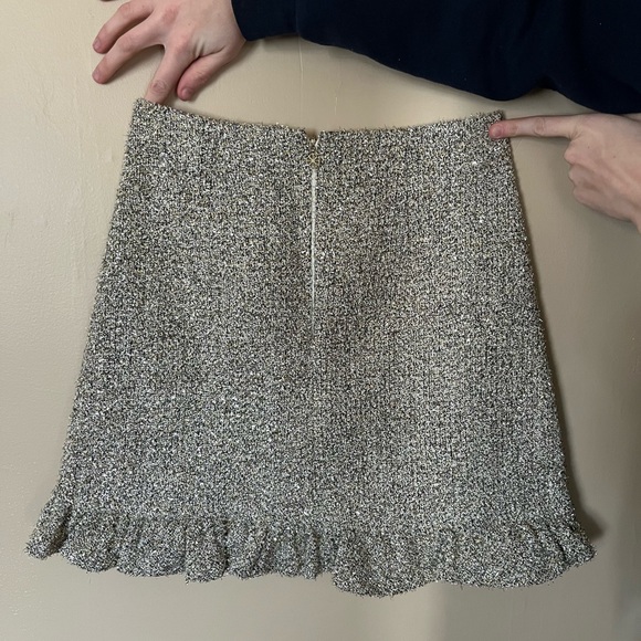 NEW WITH TAGS Designer Kate Spade Sparkly Gold Party Skirt - Size Small - Picture 2 of 4